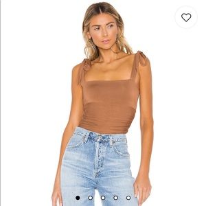 Majorelle Lauren bodysuit in brown spice